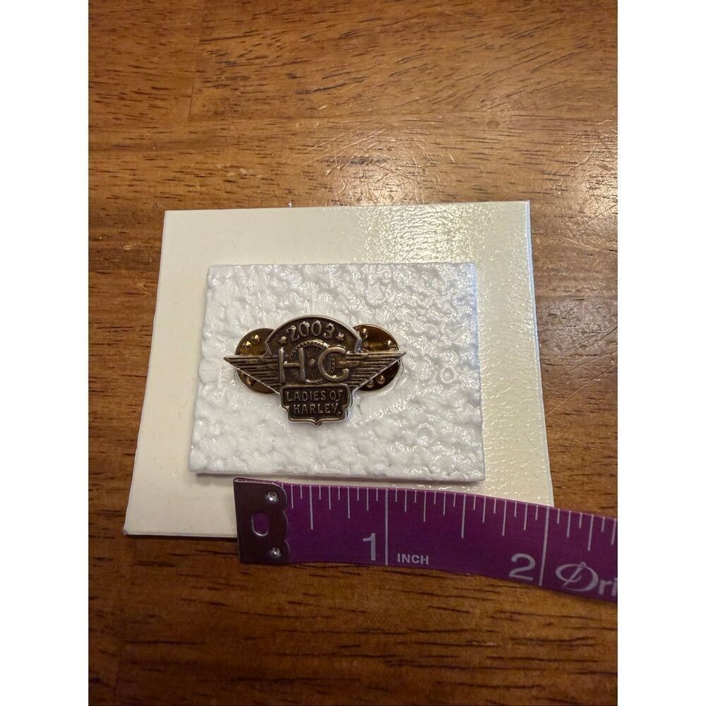 Vintage 2003 Harley Davidson HOG Owners Group Ladies of Harley Women's Vest Pin - Picture 2 of 3